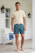 Pantaloneta de Baño Hombre Estampada - Surf Oscura