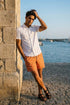 Pantaloneta de Baño Hombre Estampada - Cócteles Naranja