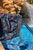 Pantaloneta de Baño Hombre Estampada - Caballos de Mar Azul