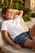 Pantaloneta de Baño Niño - Cangrejos Oscura