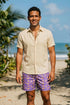 Pantaloneta de Baño Hombre Estampada - Pulpos Morados