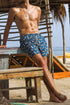 Pantaloneta de Baño Hombre Estampada - Surf Oscura