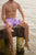 Pantaloneta de Baño Hombre Estampada - Ballenas rosada